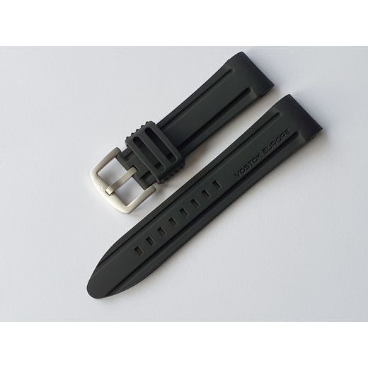 SILIKONOVÝ ŘEMÍNEK VOSTOK EUROPE PRO ANCHAR - ČERNÝ/MATNÁ SPONA - ŘEMÍNKY - OSTATNÍ