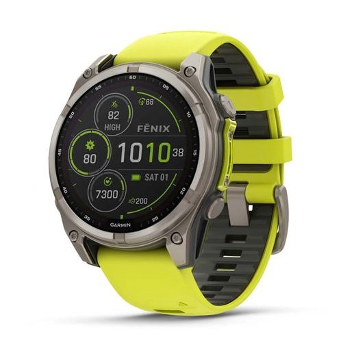 FENIX® 8 – 47 MM, SOLAR, SAPPHIRE SAPPHIRE, TITANIUM S YELLOW/GRAPHITE SILIKONOVÝM ŘEMÍNKEM 010-02906-21 - FENIX 8 47MM - BRANDS