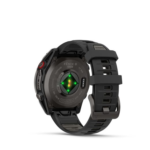 GARMIN FĒNIX® 8 PRO – 47 MM, AMOLED SAPPHIRE, CARBON GREY DLC TITANIUM WITH SILICONE STRAP BLACK/PEBBLE GREY 010-03198-01 - FENIX 8 PRO 47MM - BRANDS