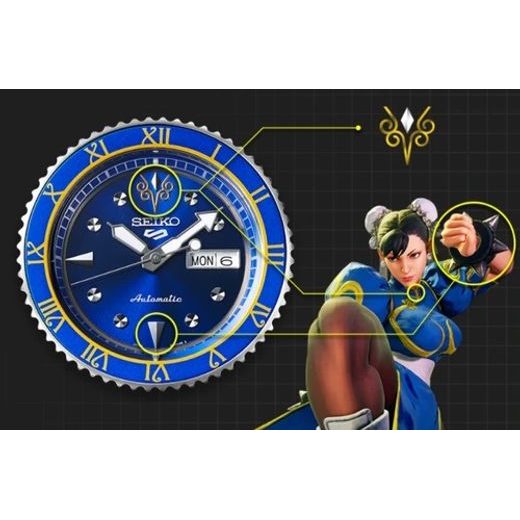 SEIKO 5 SPORTS SRPF17K1 CHUN-LI STREET FIGHTER LIMITED EDITION - SEIKO STREET FIGHTER - BRANDS