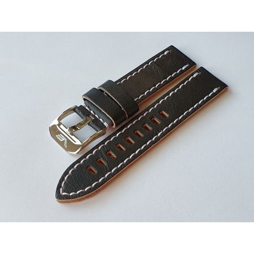 KOŽENÝ ŘEMÍNEK VOSTOK EUROPE PRO ALMAZ NH35A-320A258 - BÍLÉ PROŠITÍ/LESKLÁ SPONA - ŘEMÍNKY - OSTATNÍ