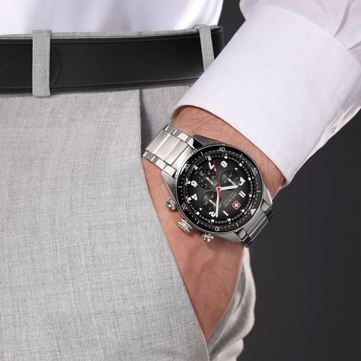 SWISS MILITARY HANOWA GREYHOUND CHRONO SMWGI0003803 - GENTS COLLECTION - BRANDS