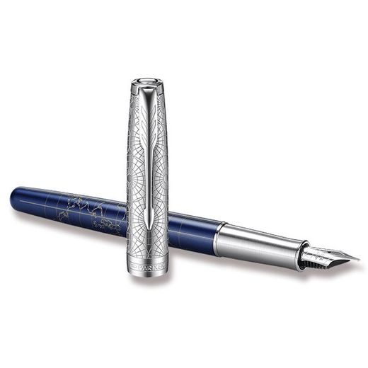 PLNICÍ PERO PARKER SONNET ATLAS BLUE SILVER CT 1502/515483 - PERA A DIÁŘE - OSTATNÍ