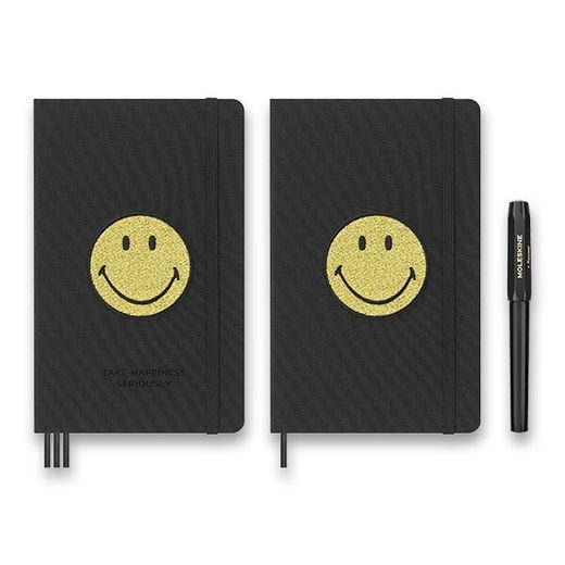 DÁRKOVÁ SADA DIÁŘ, ZÁPISNÍK A ROLLER MOLESKINE 2023 SMILEY - TVRDÉ DESKY - L, LINKOVANÝ 1331/1717001 - DIÁŘE A ZÁPISNÍKY - OSTATNÍ