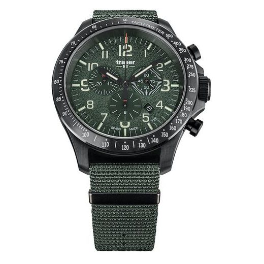 TRASER P67 OFFICER PRO CHRONOGRAPH GREEN, NATO - HERITAGE - BRANDS