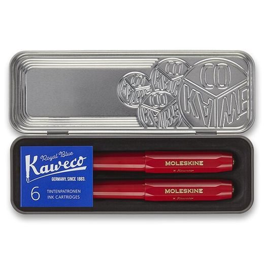 SADA PLNICÍ A KULIČKOVÉ PERO MOLESKINE KAWECO 1331/171722 - VÝBĚR BAREV - PENS SETS - ACCESSORIES