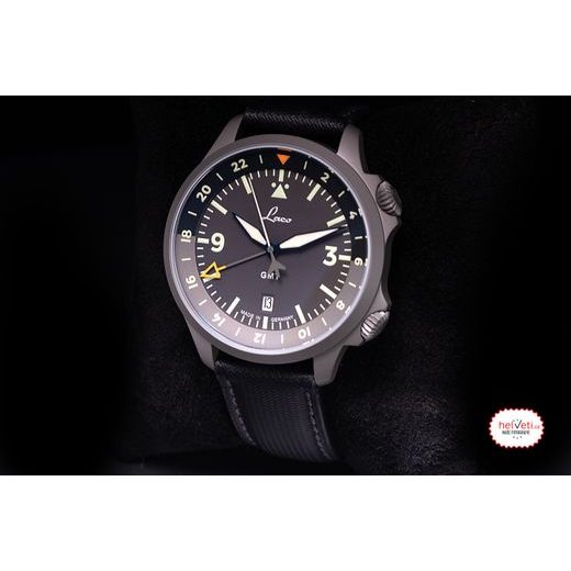 LACO FLIEGER FRANKFURT GMT SCHWARZ - PILOT SPECIAL MODELS - BRANDS