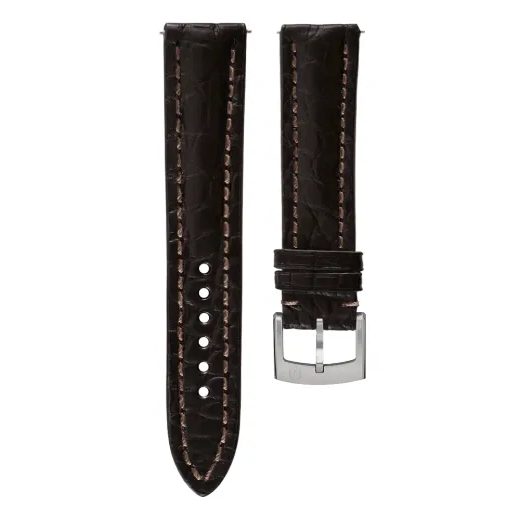 KOŽENÝ ŘEMÍNEK BIATEC Z PRAVÉHO KROKODÝLA | HNĚDÝ - 20 MM - STRAPS - ACCESSORIES