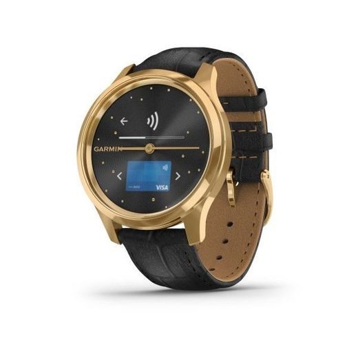 GARMIN VÍVOMOVE3 LUXE, 24K GOLD/BLACKLEATHER BAND 010-02241-22 - VIVOMOVE3 LUXE - BRANDS