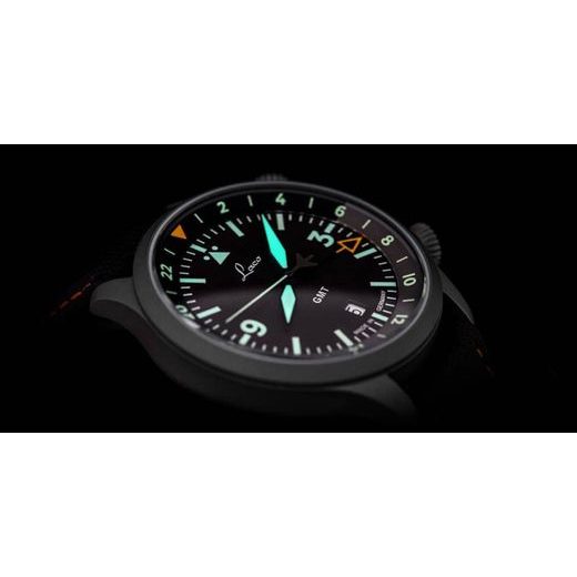 LACO FLIEGER FRANKFURT GMT SCHWARZ - PILOT SPECIAL MODELS - BRANDS