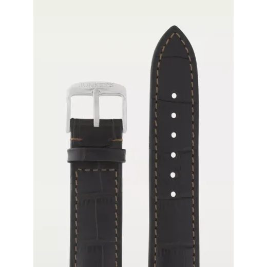 LEATHER STRAP JUNKERS XL 20MM - DARK BROWN/CROCO - STRAPS - ACCESSORIES