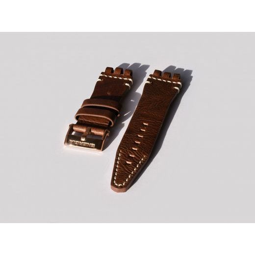 KOŽENÝ ŘEMÍNEK VOSTOK EUROPE PRO ENERGIA NH35-575B281 - HNĚDÝ/ZLATÁ SPONA - ŘEMÍNKY - OSTATNÍ