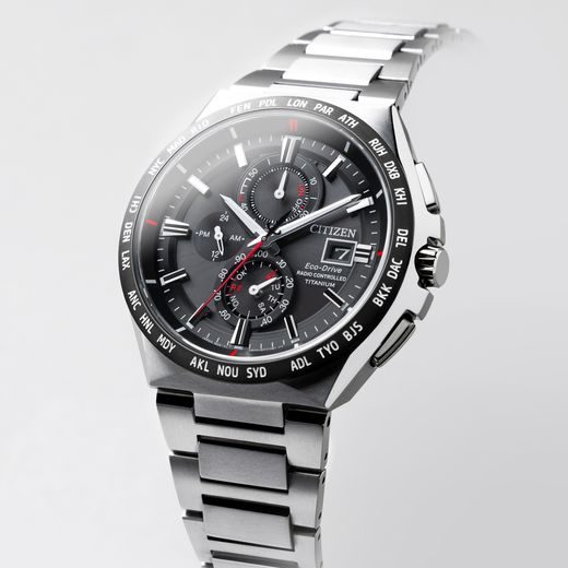 CITIZEN WORLDTIME RADIO CONTROLLED SUPER TITANIUM AT8234-85E - SUPER TITANIUM - BRANDS