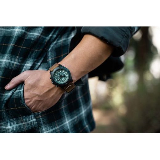 TRASER P96 OUTDOOR PIONEER EVOLUTION CHRONO GREEN LEATHER - SPORT - BRANDS