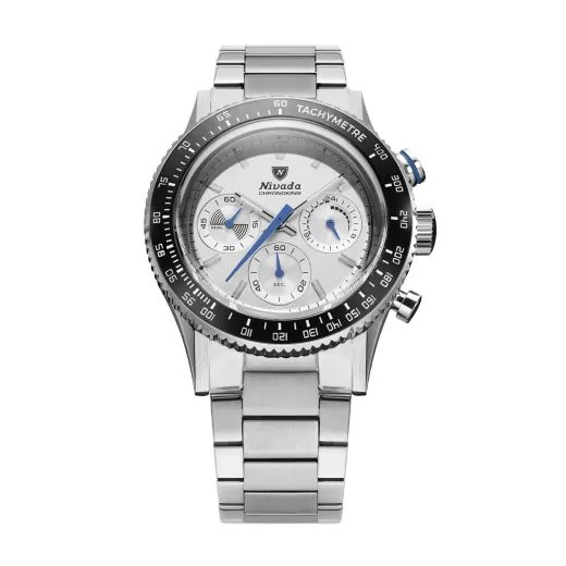 NIVADA GRENCHEN CHRONOKING MECAQUARTZ RACING GREY - INTER. BEZEL - CHRONOMASTER - ZNAČKY