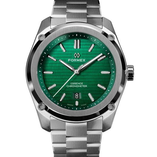 FORMEX ESSENCE THIRTYNINE AUTOMATIC CHRONOMETER GREEN STEEL BRACELET 0333.1.6600.100 - ESSENCE - ZNAČKY