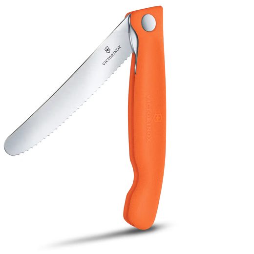 PIKNIKOVÝ NŮŽ VICTORINOX SWISS CLASSIC WAVY 11CM ORANŽOVÝ 6.7839.FC1 - KAPESNÍ NOŽE - OSTATNÍ