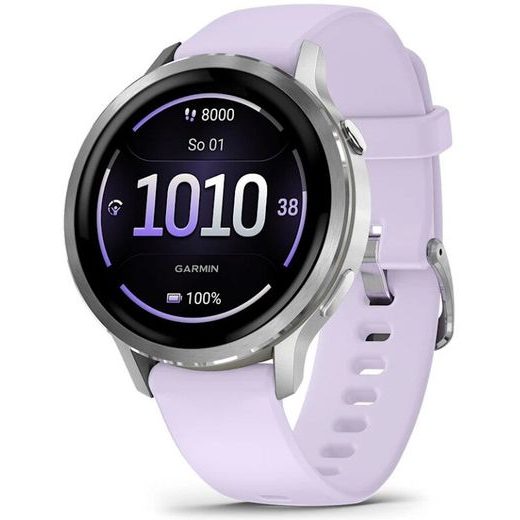 GARMIN VENU® 4 - 41 MM SILVER / PERIWINKLE SILICONE STRAP 010-03013-01 - VENU 4 - BRANDS