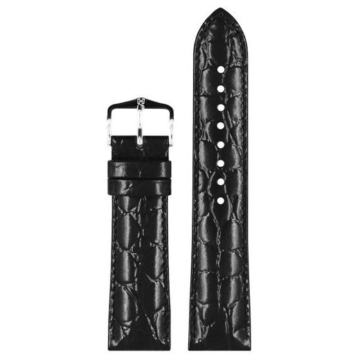 ŘEMÍNEK HIRSCH CROCOGRAIN (NO QR) - ČERNÝ - STRAPS - ACCESSORIES