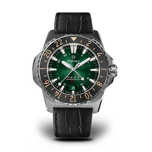 FORMEX REEF GMT AUTOMATIC CHRONOMETER GREEN DIAL WITH RED GMT - REEF - ZNAČKY