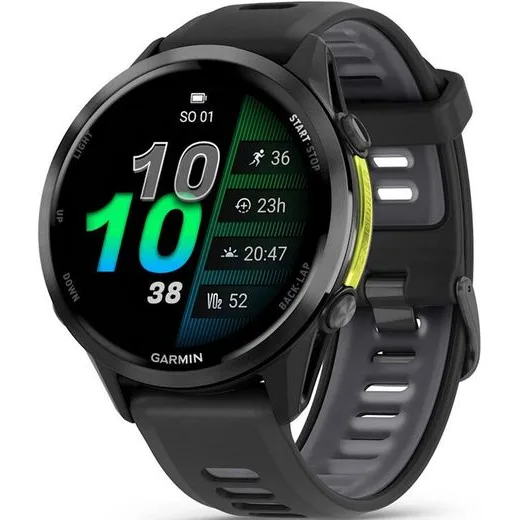 GARMIN FORERUNNER® 970 TITANOVÁ LUNETA CARBON GREY DLC, POUZDRO BLACK A SILIKONOVÝ ŘEMÍNEK BLACK/WHITE 010-02969-10 - FORERUNNER 970 - ZNAČKY
