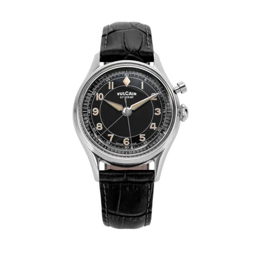 VULCAIN CRICKET CLASSIQUE 36 MM - BLACK/KHAKI NUMBERS - CRICKET CLASSIQUE - ZNAČKY