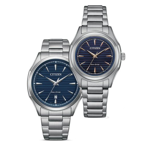 SET CITIZEN ECO-DRIVE CLASSIC AW1750-85L A FE2110-81L - HODINKY PRO PÁRY - HODINKY