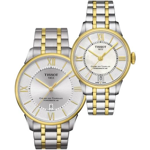 SET TISSOT CHEMIN DES TOURELLES AUTOMATIC T099.407.22.038.00 AND T099.207.22.118.00 - TISSOT - BRANDS