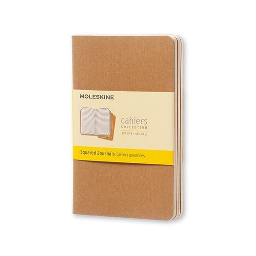 SEŠITY MOLESKINE CAHIER 3KS - MĚKKÉ DESKY - S, ČTVEREČKOVANÝ 1331/22392 - DIÁŘE A ZÁPISNÍKY - OSTATNÍ