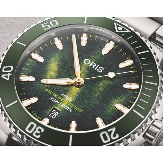 ORIS AQUIS DATE 41,5 MM KELP FOREST LIMITED EDITION 01 733 7787 4187-SET - AQUIS - BRANDS
