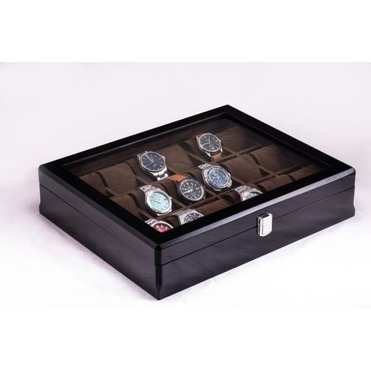 DŘEVĚNÝ BOX NA HODINKY HELVETI (PRO 18 HODINEK) - BOXY NA HODINKY - OSTATNÍ