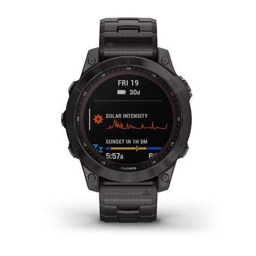 GARMIN FENIX 7 PRO SAPPHIRE SOLAR STYLE, TITAN GRAY/ TITAN BAND - 010-02540-39 - FENIX 7 - ZNAČKY