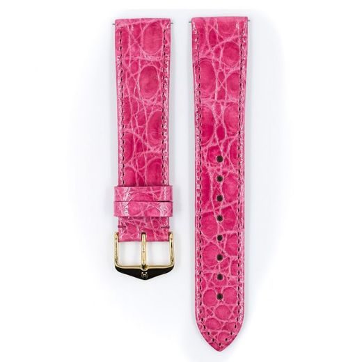 ŘEMÍNEK HIRSCH GENUINE CROCO 1 - TMAVĚ RŮŽOVÝ, LESK - STRAPS - ACCESSORIES