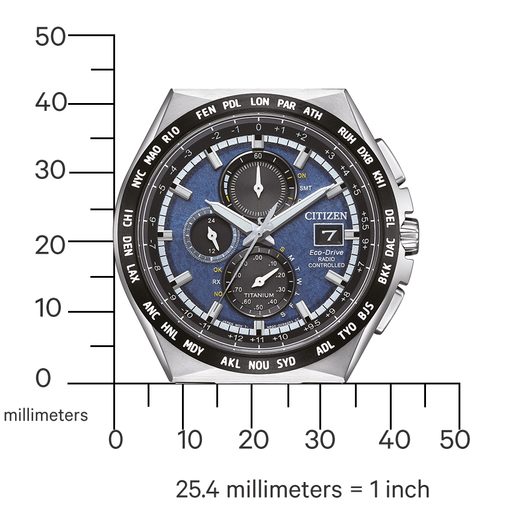CITIZEN WORLDTIME RADIO CONTROLLED SUPER TITANIUM AT8238-84L - SUPER TITANIUM - BRANDS