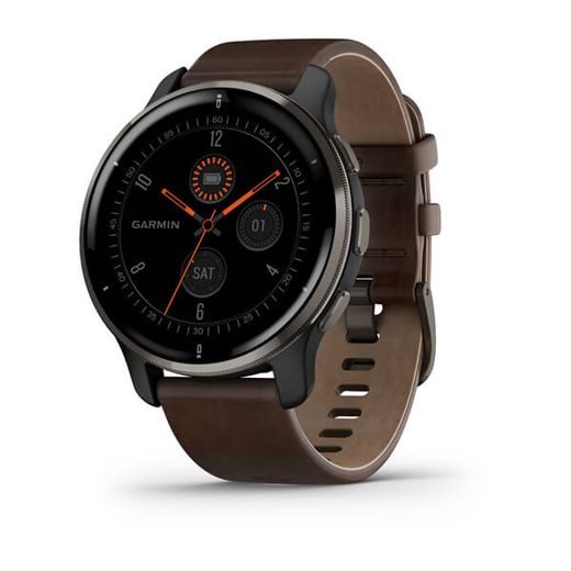 GARMIN VENU 2 PLUS SLATE/SLATE, HNĚDÝ KOŽENÝ ŘEMÍNEK - 010-02496-15 - ARCHÍV