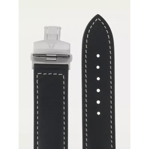 LEATHER STRAP JUNKERS 22MM - BLACK/BUTTERFLY BUCKLE - STRAPS - ACCESSORIES