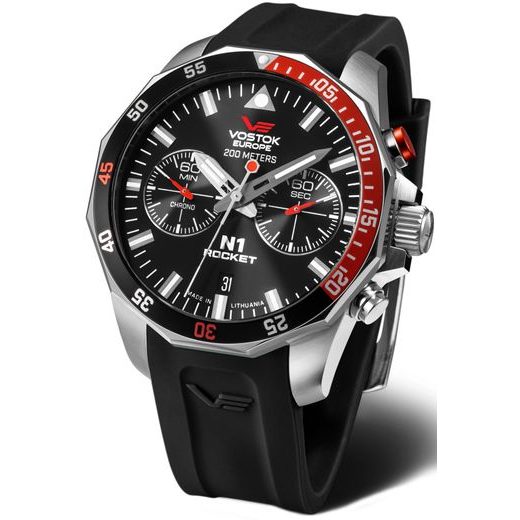 VOSTOK EUROPE N-1 ROCKET CHRONO LINE 6S21-225A707S - ROCKET N-1 - ZNAČKY