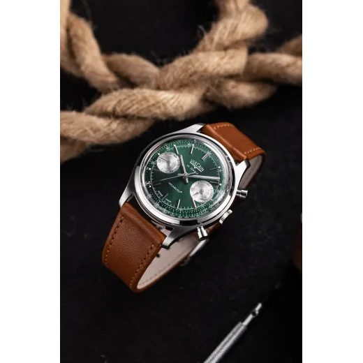 VULCAIN CHRONOGRAPH 70'S - GREEN - CHRONOGRAPH 1970'S - ZNAČKY