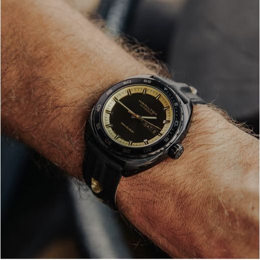 HAMILTON AMERICAN CLASSIC PAN EUROP BLACK & GOLD AUTO H35425730 - AMERICAN CLASSIC - ZNAČKY