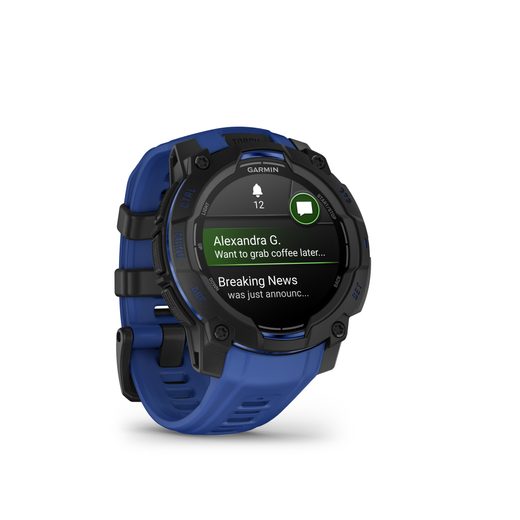 GARMIN INSTINCT® 3 – 45 MM, AMOLED BLACK S ŘEMÍNKEM BOLT BLUE / BLACK 010-02936-03 - INSTINCT 3 - ZNAČKY