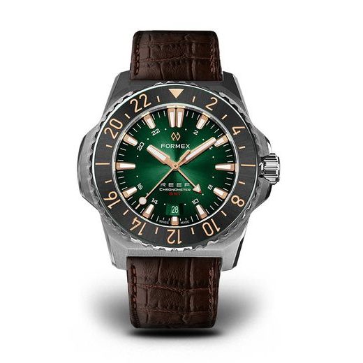 FORMEX REEF GMT AUTOMATIC CHRONOMETER GREEN DIAL WITH ROSE GOLD - REEF - ZNAČKY