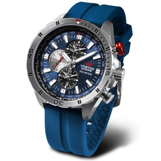 VOSTOK EUROPE ALMAZ MULTIFUNCIONAL LINE YM26-320A652S BLUE - ALMAZ SPACE STATION - ZNAČKY