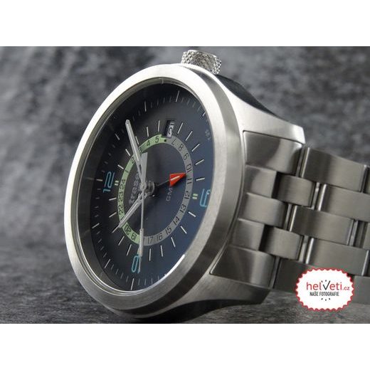 TRASER AURORA GMT BLUE, LEATHER - CLASSIC - BRANDS