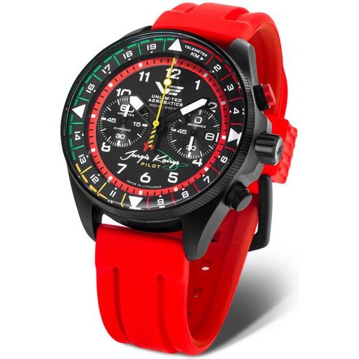 VOSTOK EUROPE JURGIS KAIRYS "UNLIMITED AEROBATICS" EDITION 2026 6S21-326C794 - RED RUBBER STRAP - LIMITED EDITION - BRANDS