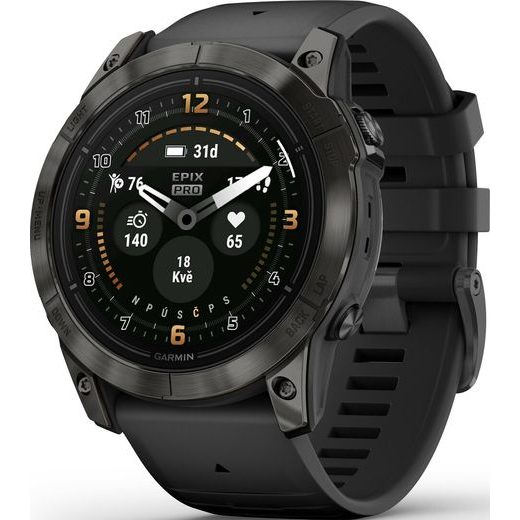 GARMIN EPIX™ PRO (GEN 2) SAPPHIRE EDITION CARBON GRAY DLC TITANIUM / BLACK BAND - 010-02803-11 - EPIX - BRANDS