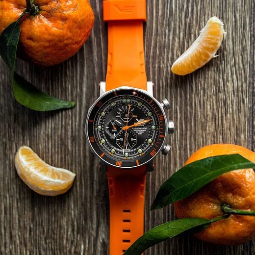 VOSTOK EUROPE LUNOCHOD-2 MULTIFUNCIONAL LINE YM86-620A506 (+ ORANŽOVÝ GUMOVÝ ŘEMÍNEK) - LUNOCHOD-2 - ZNAČKY