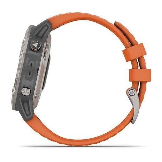 GARMIN FENIX6 PRO SAPPHIRE, TITANIUM/ORANGE BAND (MAP/MUSIC) 010-02158-14 - GARMIN - ZNAČKY