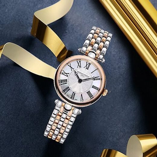 FREDERIQUE CONSTANT CLASSICS ART DECO ROUND QUARTZ FC-200MPW2AR2B - CLASSICS LADIES - BRANDS