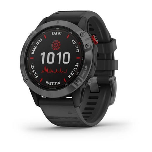 GARMIN FENIX6 PRO SOLAR, GRAY/BLACK BAND (MAP/MUSIC) 010-02410-15 - GARMIN - ZNAČKY