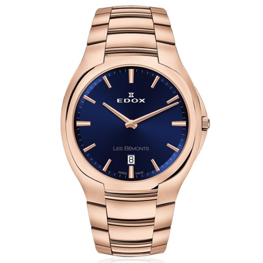 EDOX LES BÉMONTS ULTRA SLIM DATE QUARTZ 56003-37R-BUIR - LES BÉMONTS - BRANDS